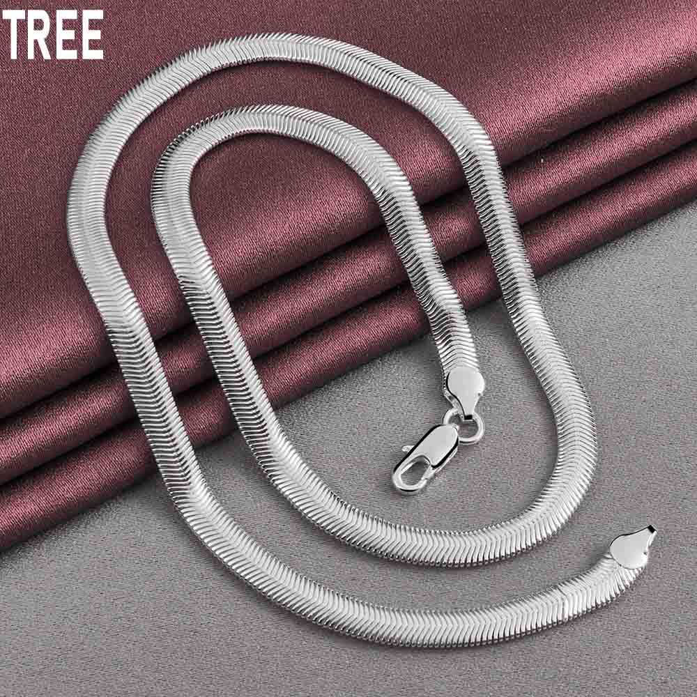 925 Sterling Silver Inlaid with 6MM Snake Chain Fashionable Wedding Jewelry