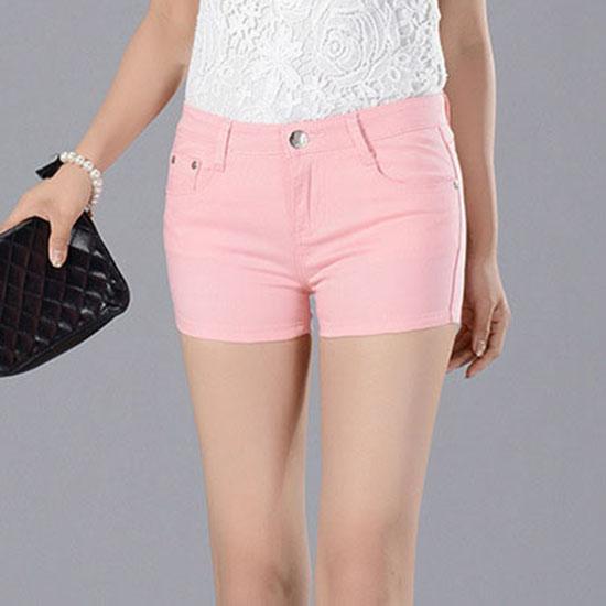 

Джинсовые шорты женские карандаш повседневные летние ярких цветов женские с двойным карманом белый синий красный L