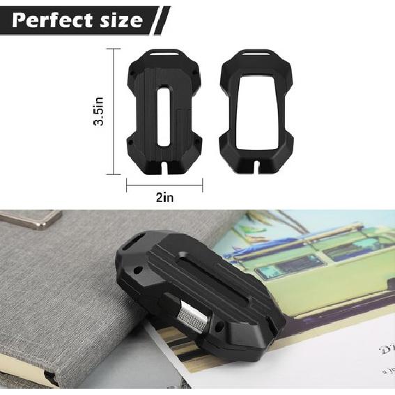 Black Key Fob Cover Case Protector Shell for Dodge Ram 1500 + Accessories