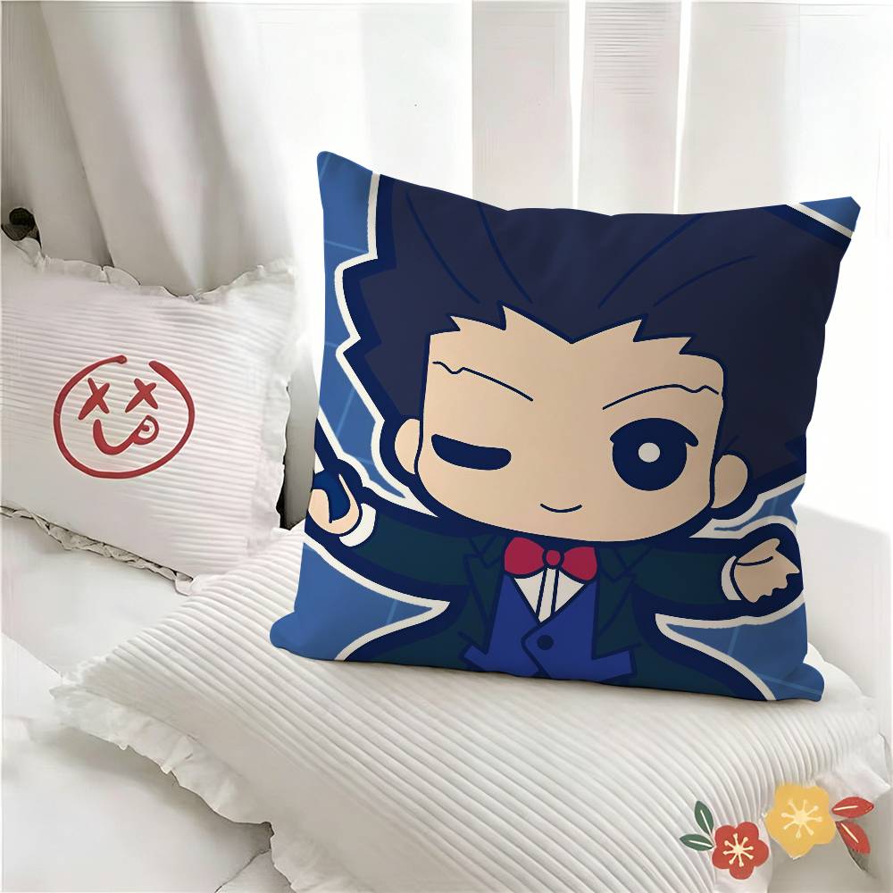 Pc Classic Animation Game Ace Attorney Pillow Case Fashion Square Pillowcase Bedroom Sofa Room Ins Decoration Leisure