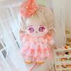 niannyyhouse 20cm Caramel Plush Doll Black Hair Soft Toy for Girls with Removable Outfit