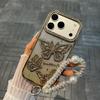 Apple 17Pro Case: Electroplated 3D Butterfly Rhinestone Design, Glitter Anti-fall Soft Cover for iPhone16.