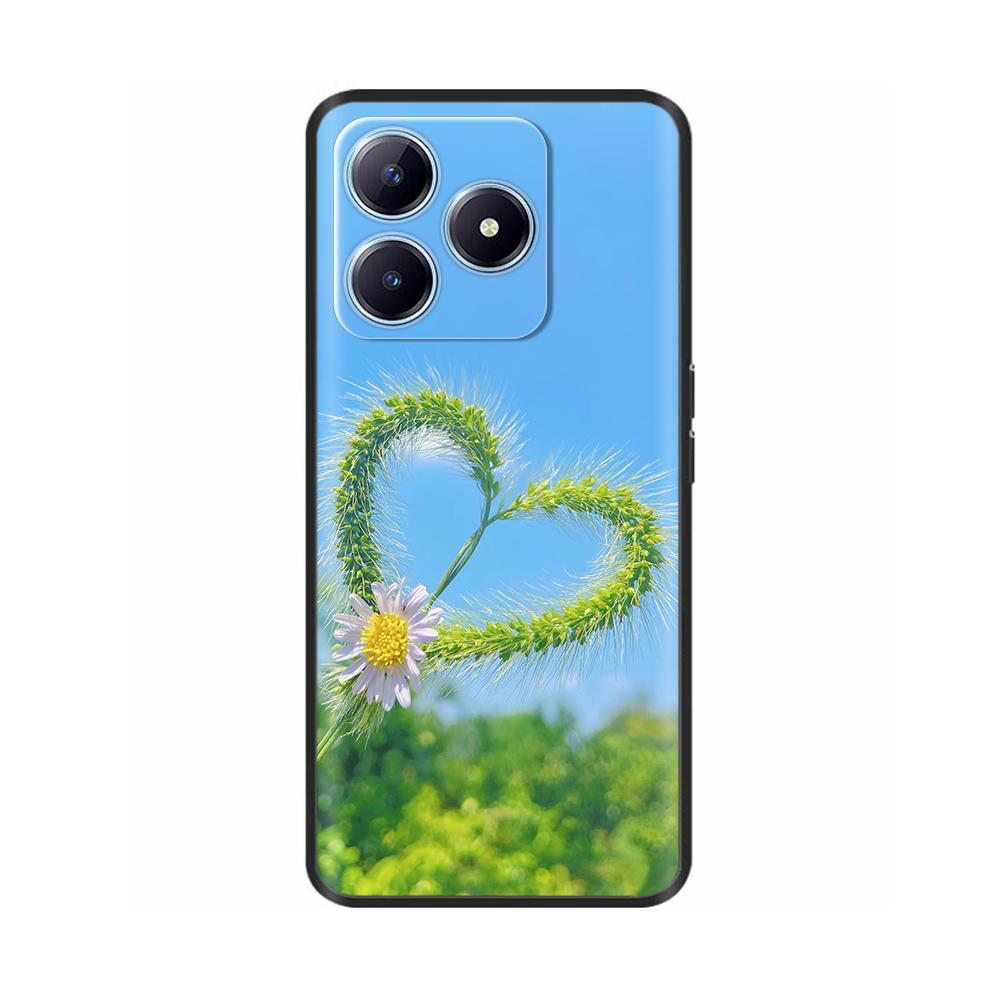 Case For Realme C63 Soft TPU Black Silicone Back Cover For RealmeC63 Cases Cute Protective Shell Painted Colorful Bumper Coque