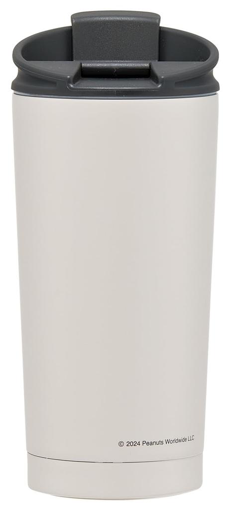Skater Thermo Keeps Hot or Vacuum with Lid and Flap Snoopy Tumbler, 450ml, Cold, Insulated, Lock, Badge, STBF5-A