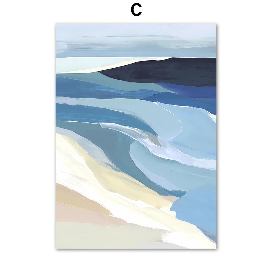 Boho Abstract Girl Sea Beach Leaf Illustration Wall Art Canvas Painting Nordic Poster And Prints Pictures For Living Room Decor