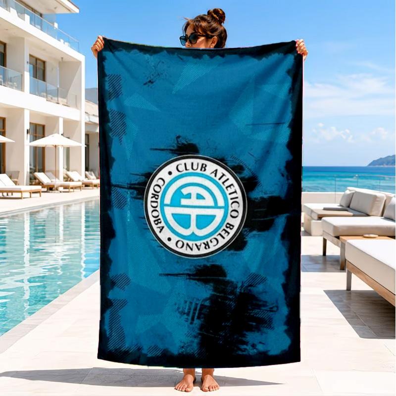 Atletico Belgrano Crest Beach Towel, Quick-drying, Easy To Care For, Suitable for Both Fitness and Beach Vacations,Sports Essential