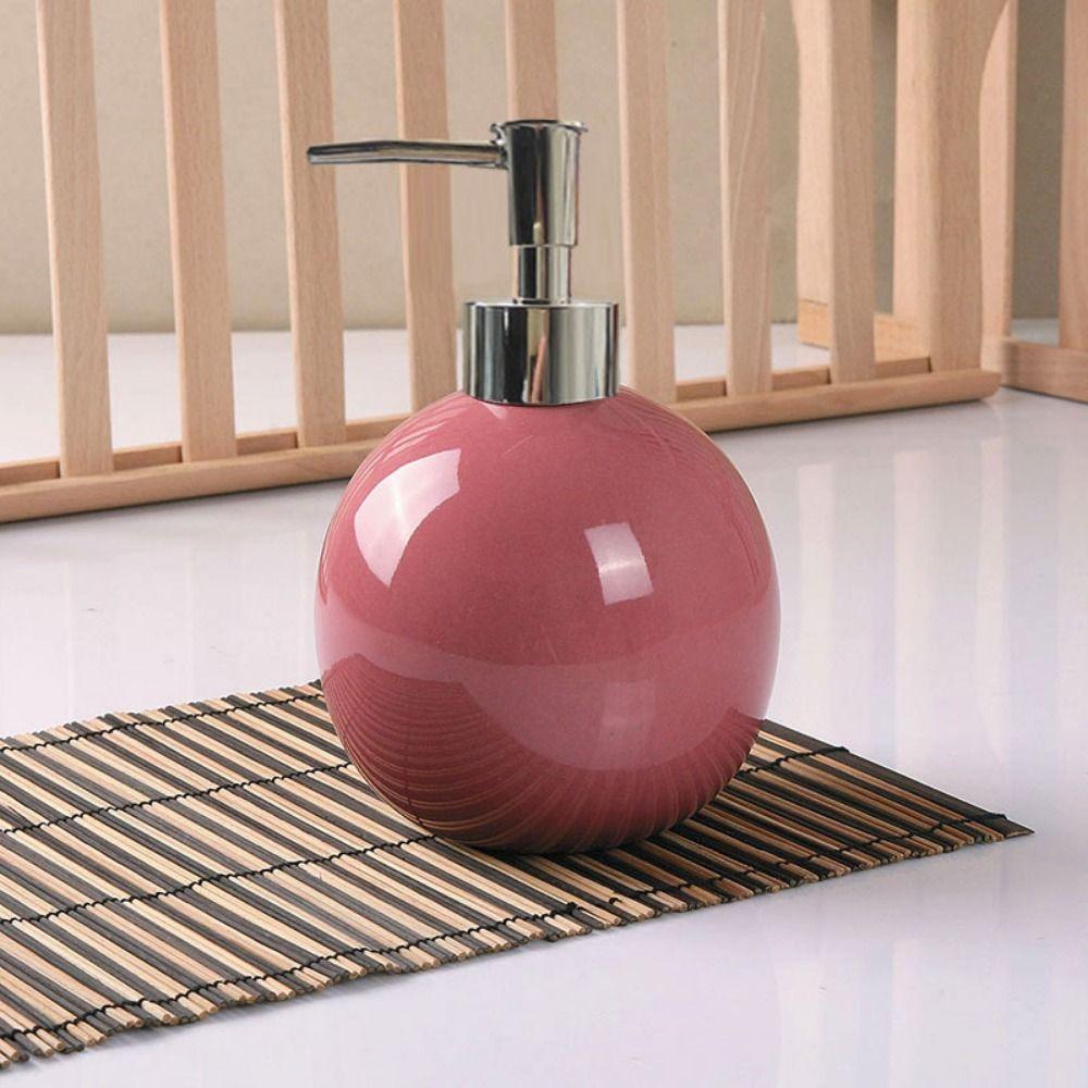 Portable Ceramic Hand Soap Bottle Press Type Reusable Liquid Soap Container Empty Refillable Hand Sanitizer Dispenser Home nero
