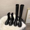 Huizhou women's boots autumn and winter thick-soled Martin boots velvet short boots versatile thin boots elastic boots non-slip and wear-resistant