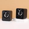 1 Pair Small USB Speaker Sound Box with RGB Light Virtual Surround Sound Computer Laptop Speaker Portable Mini Loudspeaker