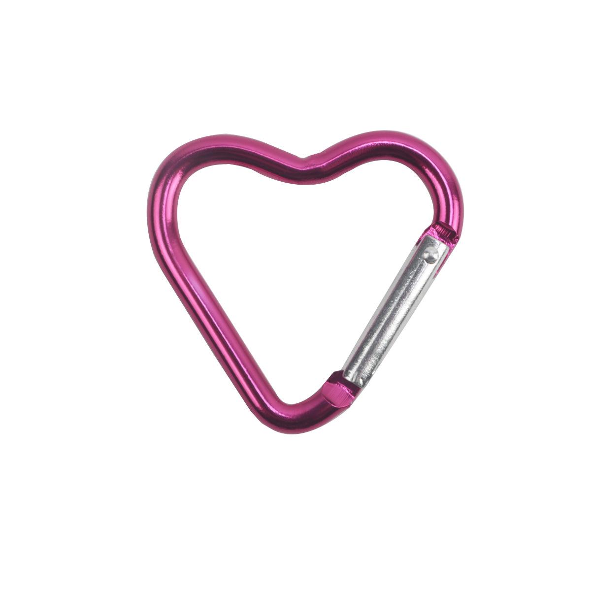 

10 Pcs Heart-shaped Aluminum Carabiner Key Chain Clip Outdoor Keyring Hook Water Bottle Hanging Buckle Travel Kit Accessories