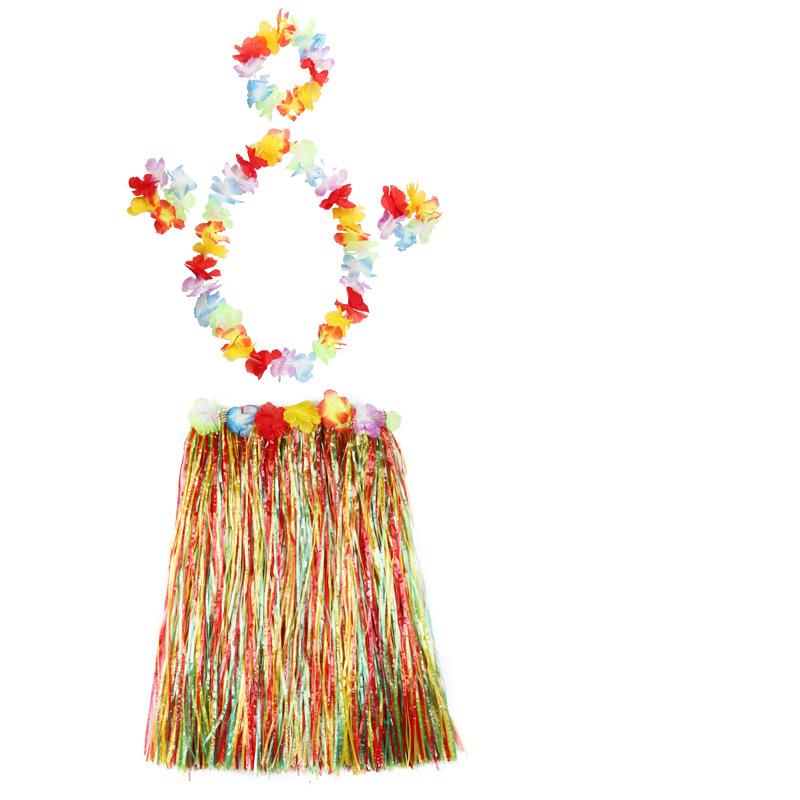 Plastic Fiber Girl Woman Hawaiian Grass Skirt Cheap Costume Flower Hula Skirt 30CM/40/CM60CM/Dance Dress Party Hawaii Beach