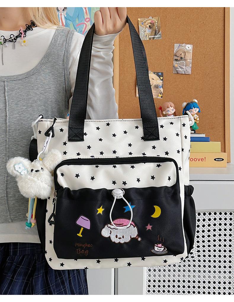 Japoński Styl Ins Urocza Torba Crossbody w Kształcie Gwiazdy dla Uczniów Gimnazjum - Torebka o Dużej Pojemności