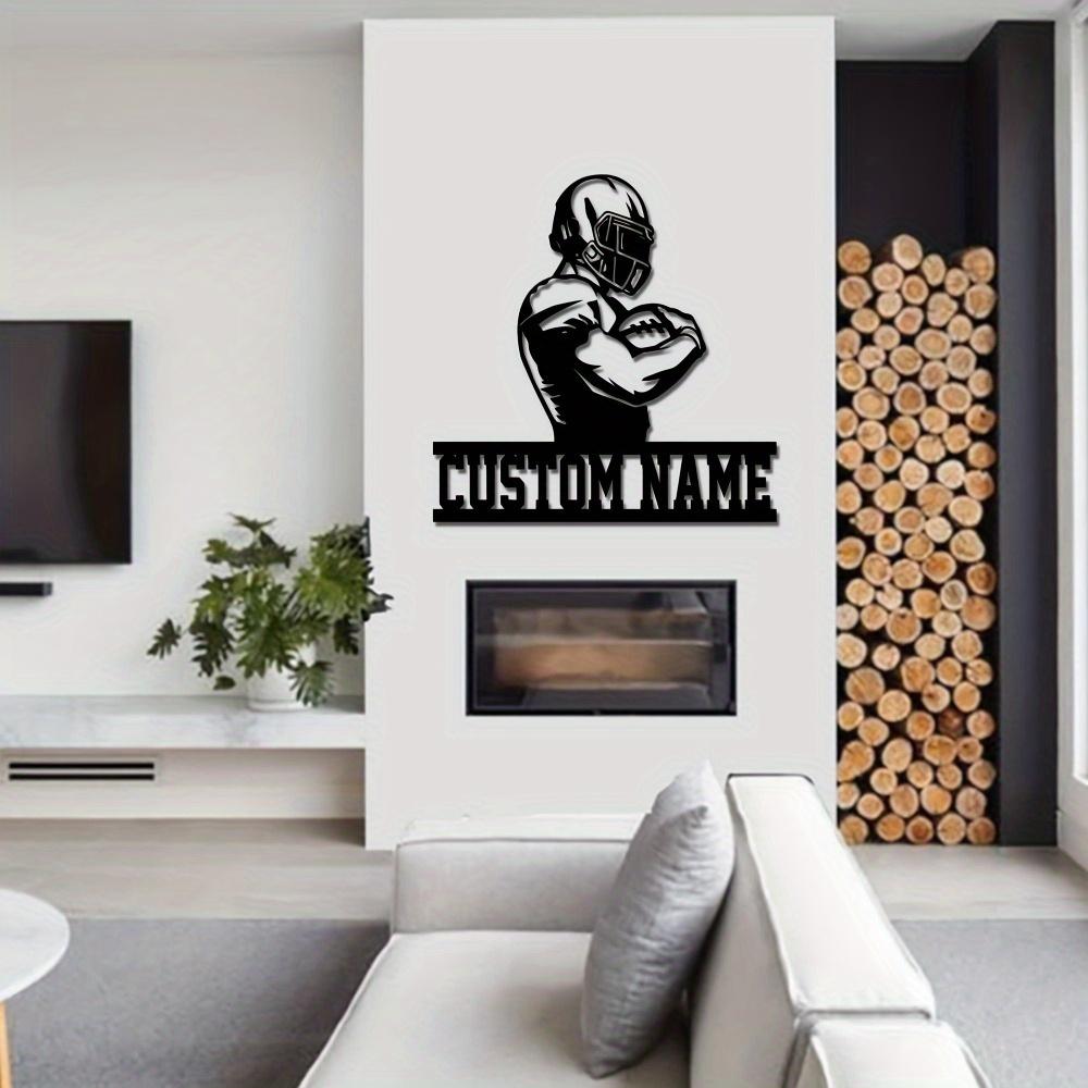 Custom Steel Basketball Athlete Wall Sign with Personalized Family Name - Sturdy Metal Decor for Indoor & Outdoor, Custom Wall Sculpture