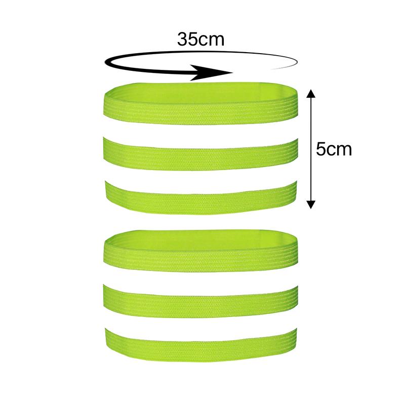 

Reflective Strips for Night Walking Cycling Running Jogging Hiking Camping High Visibility Wrist Arm Leg Reflector Tape Bands 1pair- (2pcs) зелёный