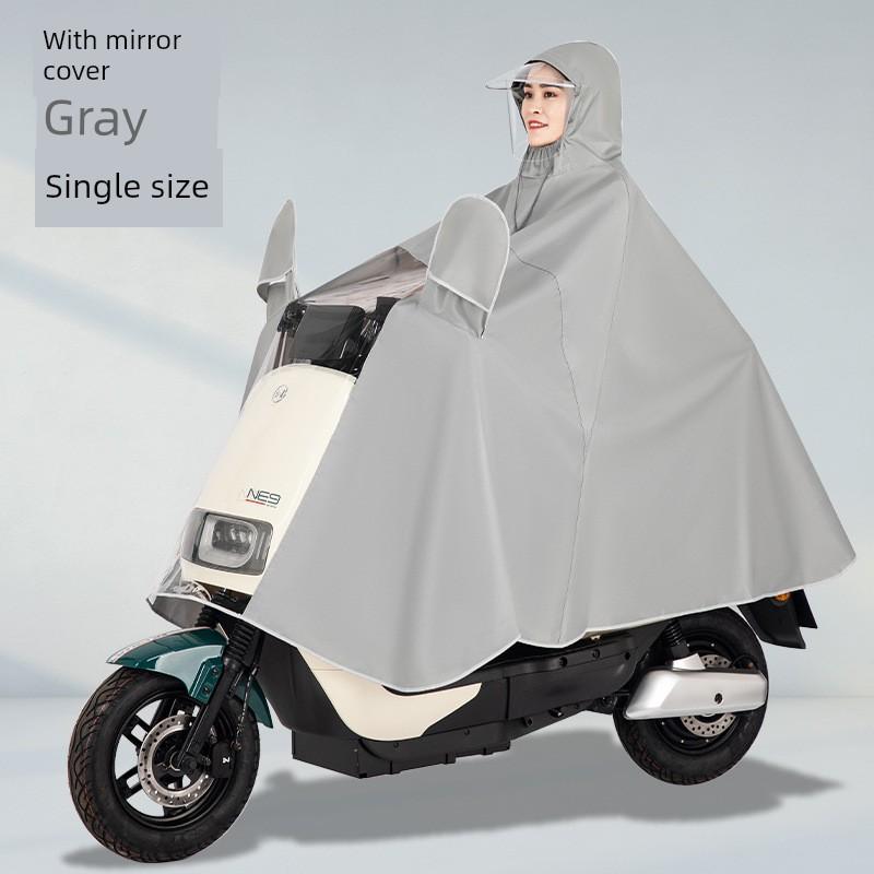 Raincoat for Electric Bikes and Motorcycles, Single or Double Person, Men's and Women's Models, Enlarged Size, Long Full-Body Rain Poncho for