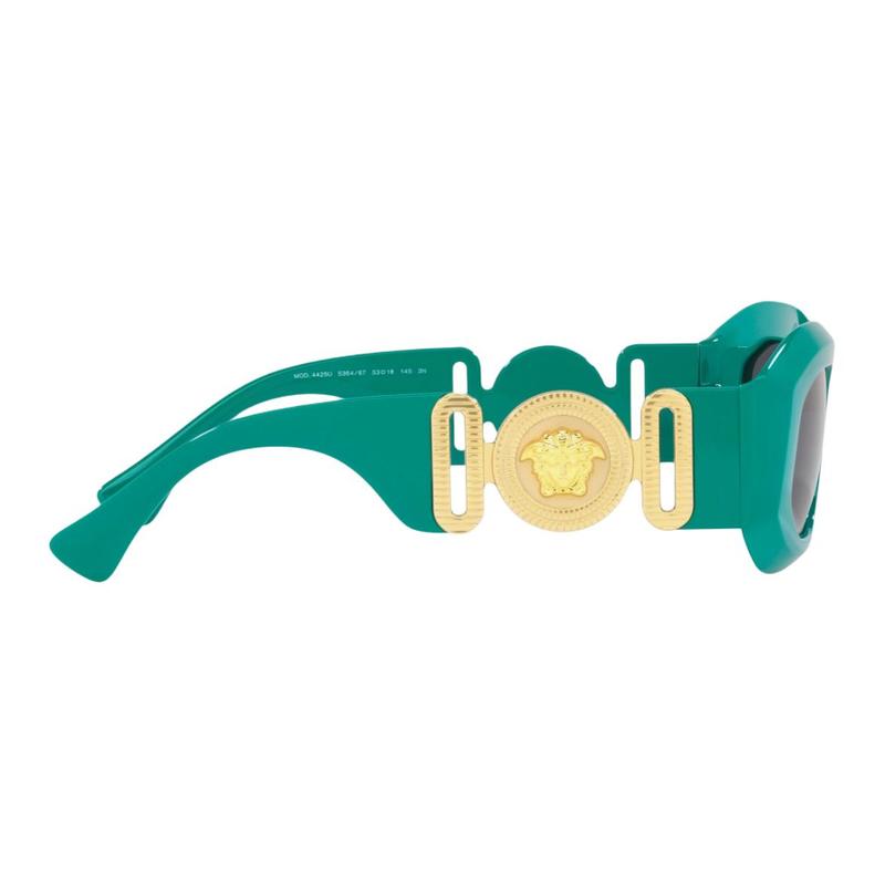 Versace Logo Plastic Irregular Sunglasses Men's Green 17384612 VE4425U 536487 54-Green 54