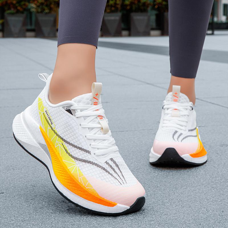 Herren Sports Spezialität Marathon Laufschuhe Carbonplatte Atmungsaktiv Leichtgewicht Damen Bequem Sportlich Rutschfest Dämpfung Stabilität Sneaker