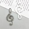 60pcs Musical Guitar Note Charm Pendants Antique Silver Color Mixed Music Series Pendant DIY Findings Jewelry Accessory