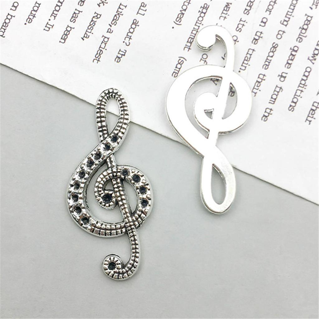 60pcs Musical Guitar Note Charm Pendants Antique Silver Color Mixed Music Series Pendant DIY Findings Jewelry Accessory