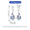 S925 Silver Butterfly Love Flower Drop Earrings Women Earrings Charm Fashion Versatile Party Jewelry Gifts