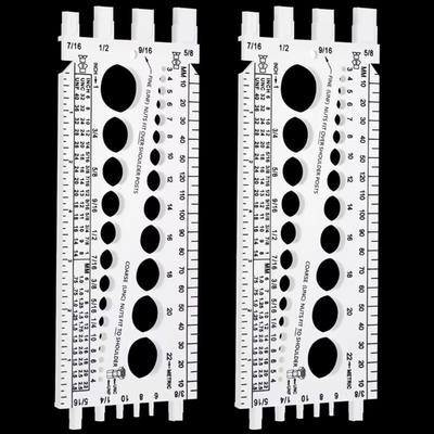 Metric Size Nut Gauge Portable Male Female Gauge Screw Size Measuring Ruler Inch Metric Thread Imperial Standard Thread Checker
