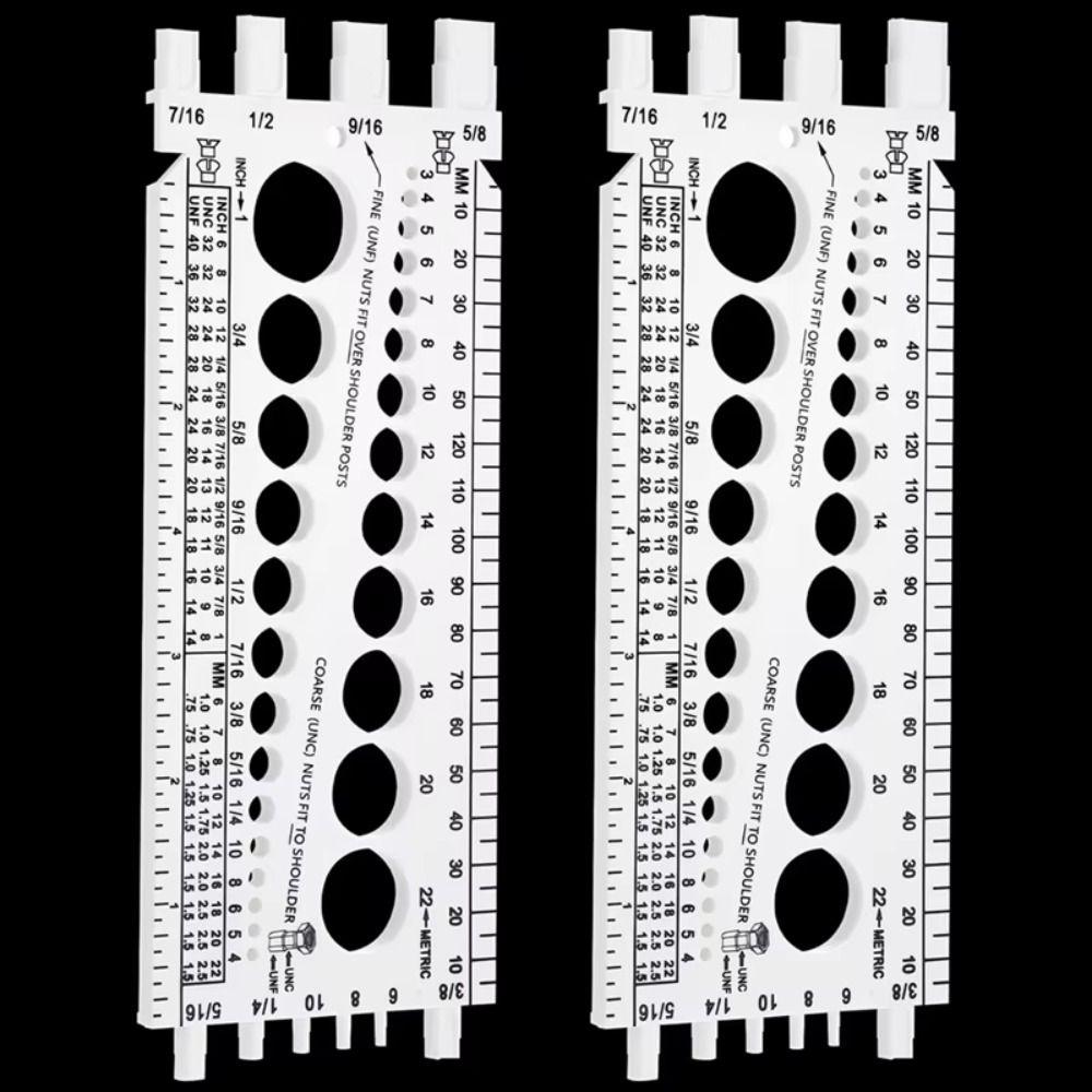 Imperial Standard Screw Size Measuring Ruler Metric Size Bolt Gauges Measuring Tool  Industrial Use
