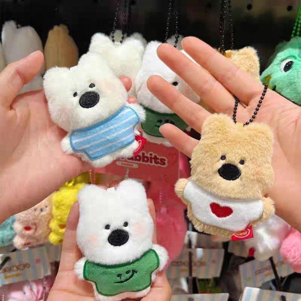 Stuffed Plush Dolls Cartoon Key Chain West Highland White Terrier Plush Toy Car Key Pendant