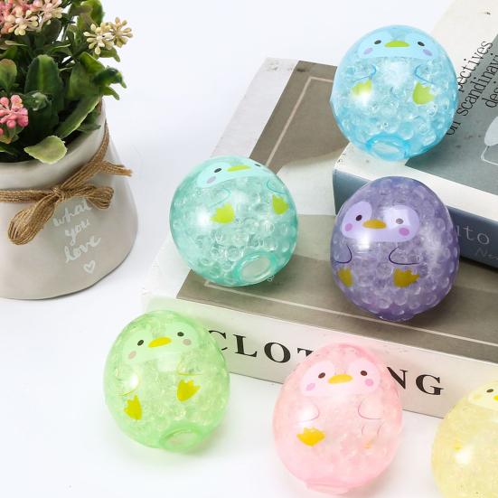 Jucărie pentru stoarcere cu minge TPR moale Rebound rapidă Minge de struguri Jucării pentru strângerea stresului Jucărie senzorială Minge de pinguin din desene animate Jucărie de decompresie