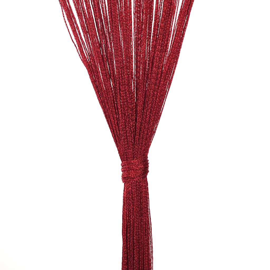 Vidaxl Zasłony Sznurkowe, 2 Sztuki, 100 X 250 Cm, Burgundowe