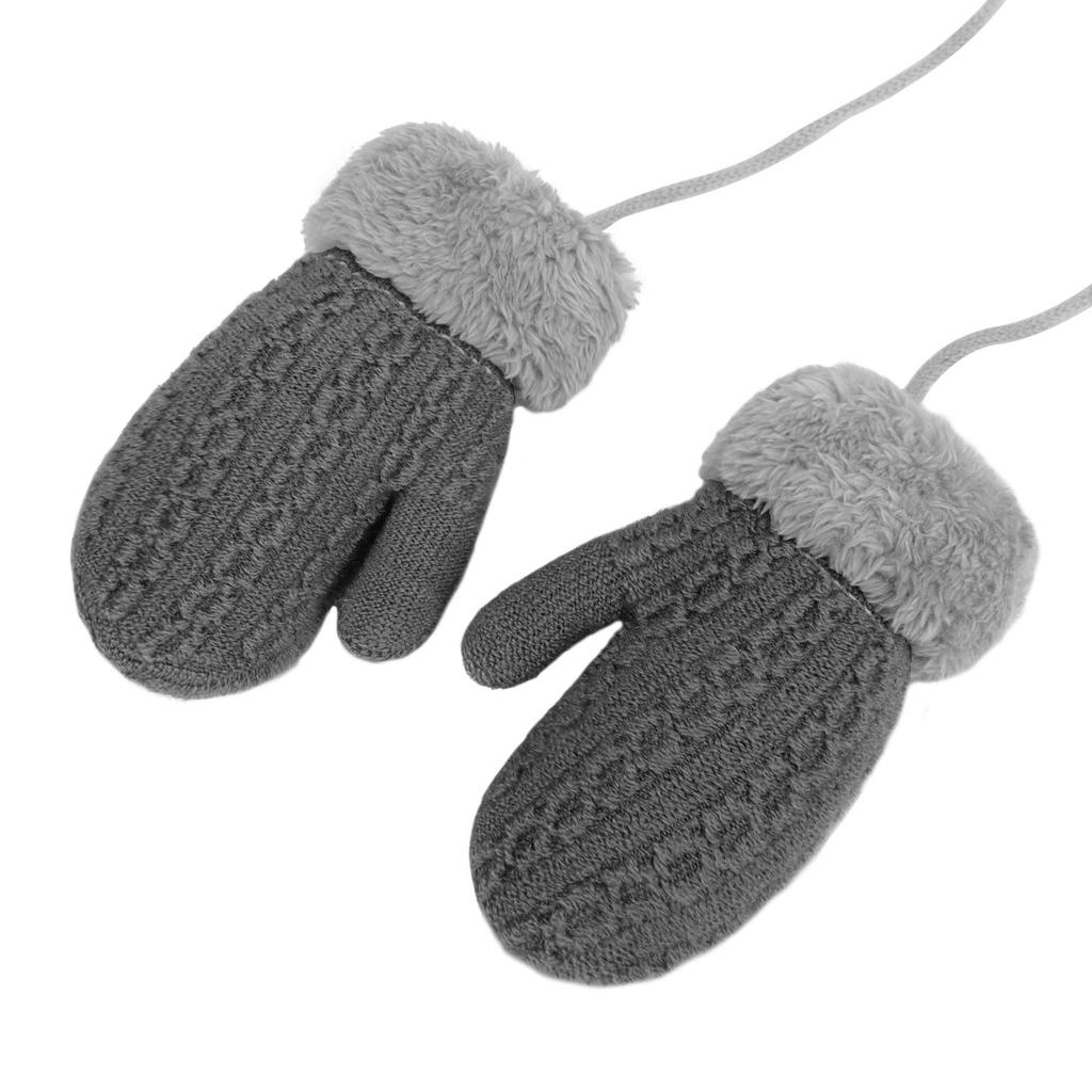 FakeFace Winter Warm Knit Solid for Toddlers Boys and Perfect for and Playing in the Includes Neck Kids' Mittens, Gloves, Double-Layered, Color, (Ages