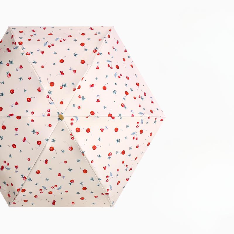 Flat Six Fold Pocket Umbrella Sun Umbrella Color Glue Sun Protection Sun Protection Umbrella Umbrella Women's Folding Umbrella