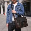 Crazy Horse Leder Aktentasche Retro Leder Handtasche 16 Zoll Pendler Computertasche Herren Schulter Messenger Bag