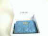 Authentic Dior Turquoise Leather Caro Scrlet Wallet Bifold Wallet #a360  Refurbished