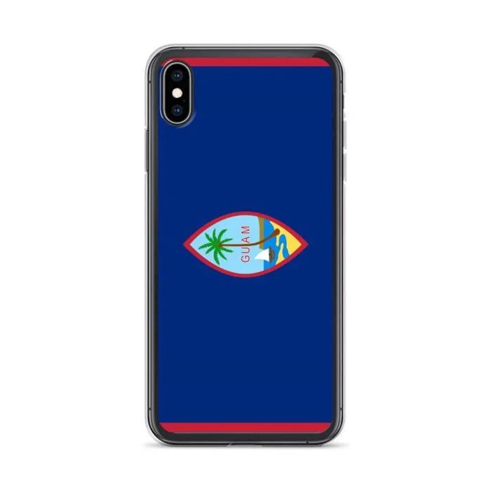 Coque iPhone - Drapeau Guam - iPhone XS Max - Souple - Multicolore - Design Fin Et Léger