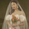Single Layer Wedding Veil White Photo Veil New Wedding Accessories