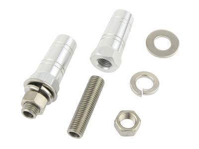 POSH 098103-03 Motorcycle Accessories Sequential Extension Stays 1.6 Inches (40 Mm) Silver M10x40 Mm Stainless Steel Stud Bolts