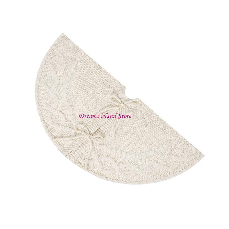 White Christmas Tree Floor Cover Elegant Christmas Tree Carpet Festival Christmas Tree Stand Skirt Decorations HX6C