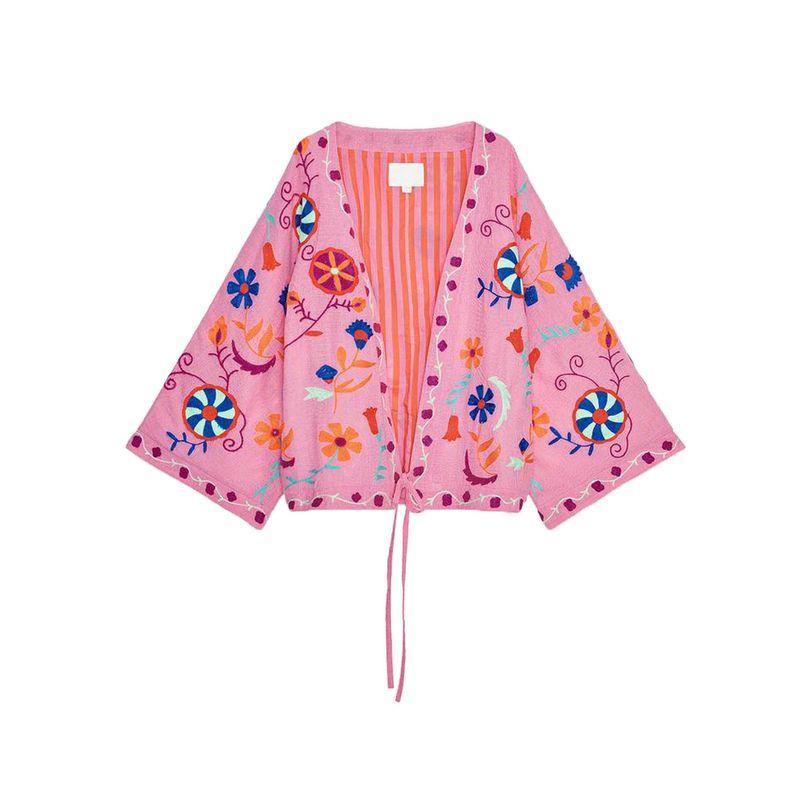 

Fall Women s Clothing Loose-Fitting V-neck Long Sleeves Bows Shoelace Color Contrast Patchwork Embroider Double Breasted Long Shirt 2855202 Pink L