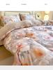 Sleep Grid Digital Printed Cotton Thickened Woolen Four Piece Set