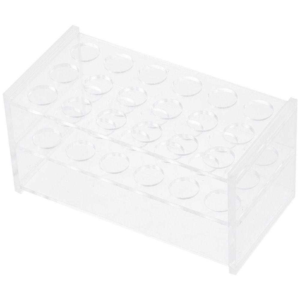 Test Tube Rack Holder Lab Stand Acrylic 18-Well 17mm Diameter Clear for 10ml,15ml Tube