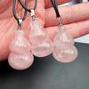 Crystal Pendant Necklace With Natural Water Crystal And Gourd Shape For Diy Jewelry Making