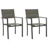 Maison Exclusive - Garden Chairs Set of 2 Textilene Steel Grey and Anthracite