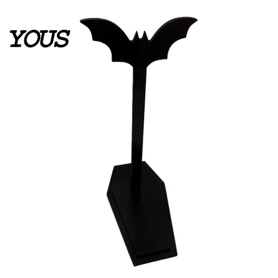 Decorative Paper Roll Storage Bat-shaped Towel Holder, Gothic Matte Black Metal Dark Aesthetic Bathroom Accessories Vertical Tissue Stand, for Kitchen