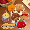 Cute Cartoon Delicious Food Plush Doll Pendant Keychain Kawaii Orange Potato Backpack Hanging Decoration Accessories Gift