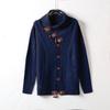 Herren S Hoher Hals Knopf Strick Cardigan Pullover Lässig