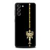 Diamantkrone Buchstaben Buchstaben Handyhülle Für Samsung Galaxy S24 S23 Ultra S22 S21 S20 FE 5G S10 S10E S9 Plus S8 Weiche Schwarze Hülle