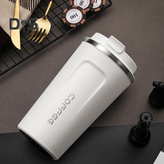 

Кофейная чашка большой емкости, сохраняющая тепло, двухслойная кружка для бутылки с водой из нержавеющей стали с гладкими краями для ежедневного использования