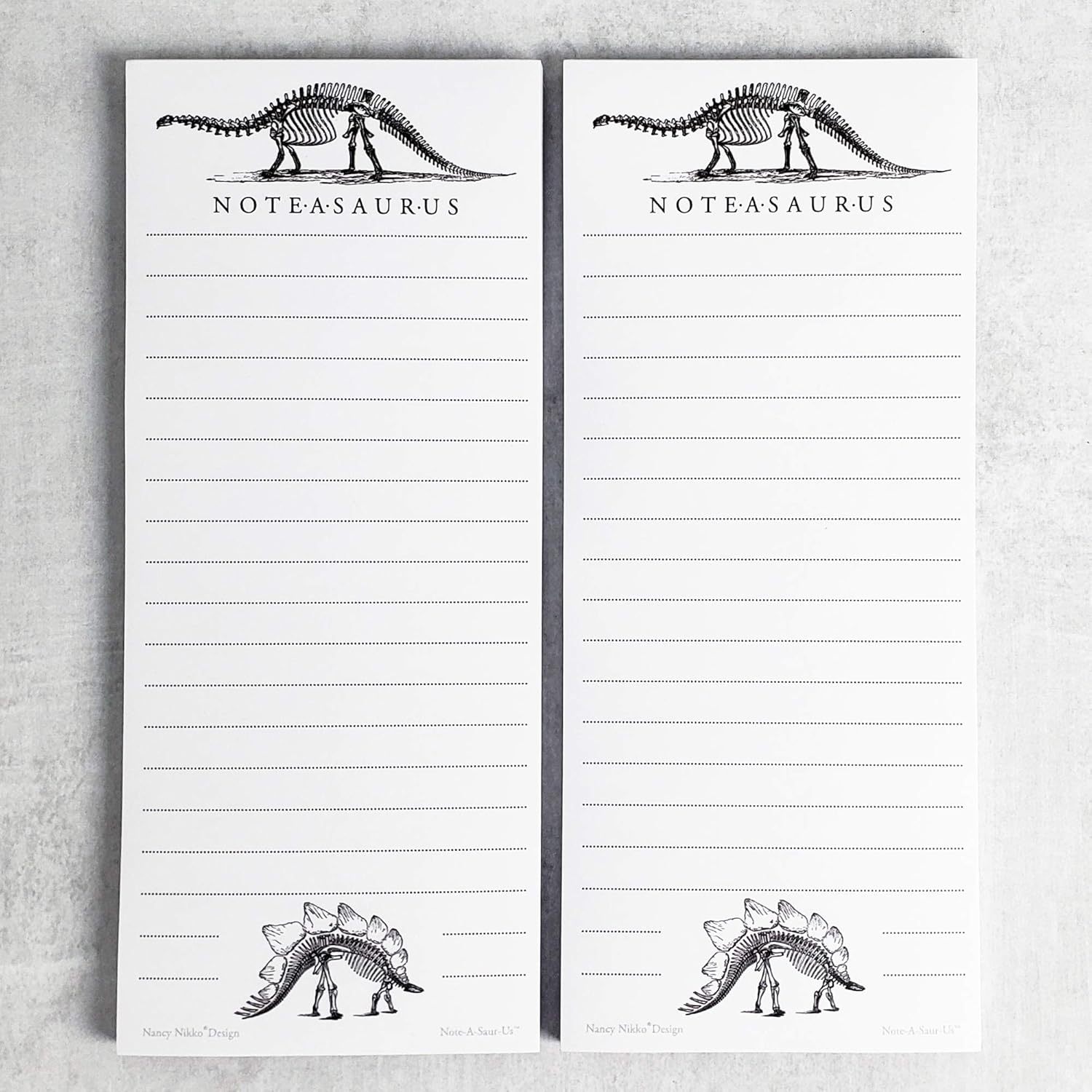 Нэнси Никко Динозавр (Кости) Блокноты для холодильника, NOTE-A-SAURUS - Набор из 2 штук - Заметки, Список дел, Список покупок