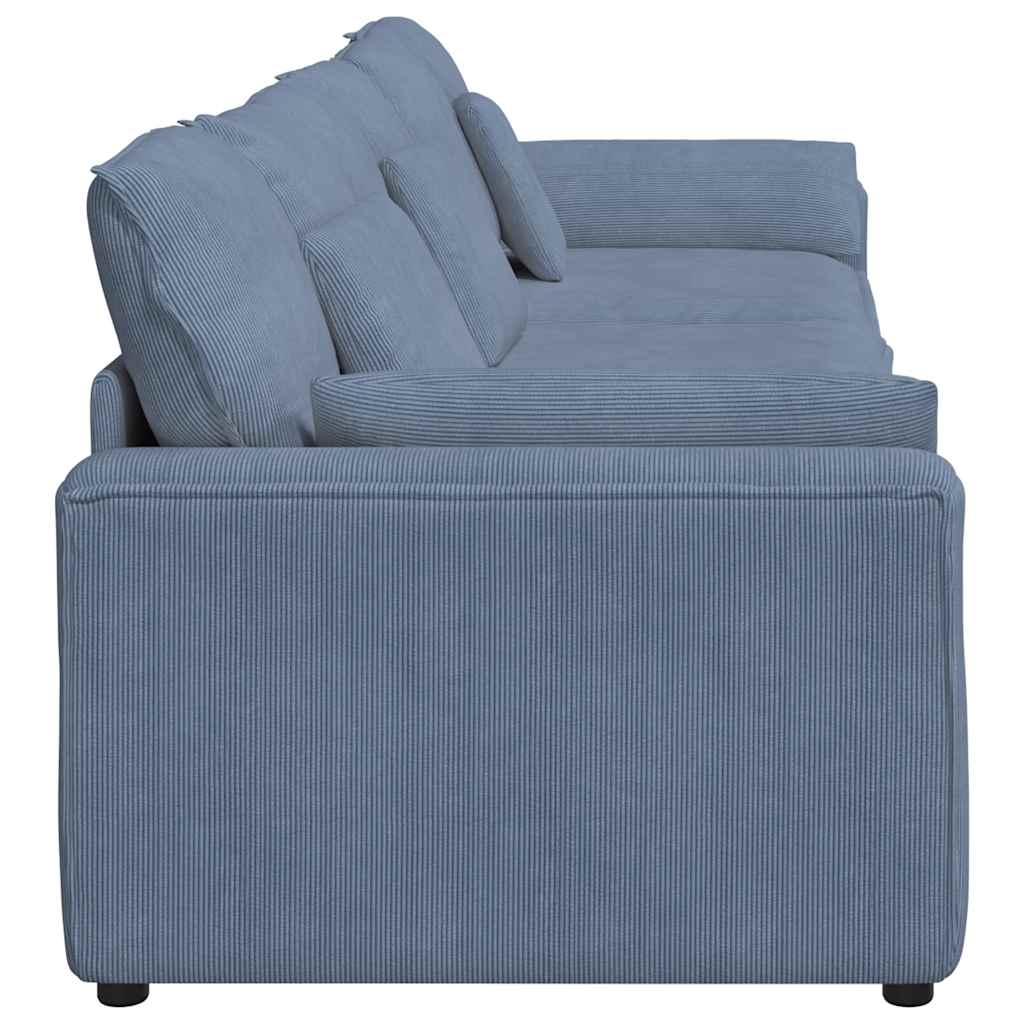 Modular Sofa with Cushions Blue