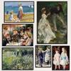 Canvas Painting Vintage Pierre Auguste Renoir Artworks Lunch of The Boating Party Art Poster Wall Prints Picture Room Home Decor
